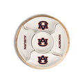 The Memory Company Officially Licensed 16" 5-Section Serving Tray w/Wood, Auburn University