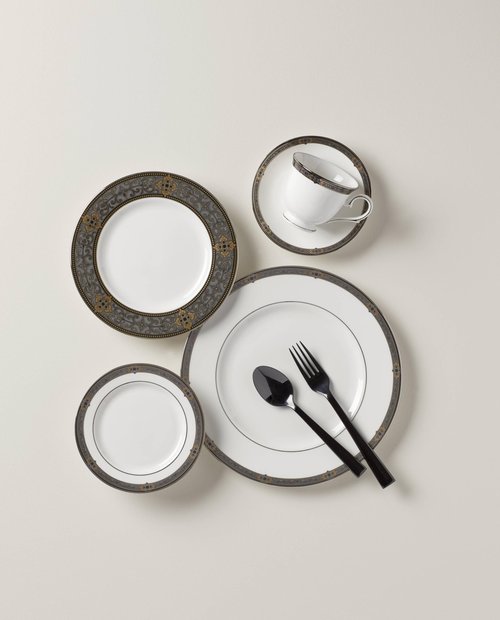 Lenox Vintage Jewel 5 Piece Boxed Set White Dinnerware