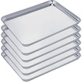 Mimorou 6 Pcs Baking Sheet Set Stainless Steel Cookie Sheet Cookie Baking Pan Bakeware Oven Tray Dishwasher Safe Commercial Grade Pans(18x13x1 Inch)