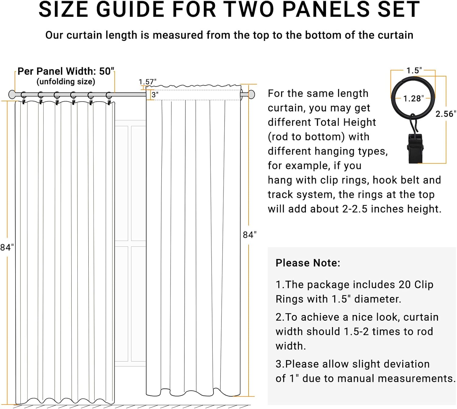 Skiennix 100% Blackout Curtains - Thermal Insulated Faux Linen | 84-Inch Length, 2 Panels, Beige