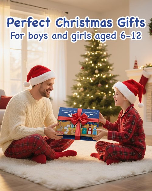 Nativity Advent Calendar 2025 Building Blocks 24-Days Fun Toy for Boys Girls, Christmas Countdown Calendar Gifts for Kids Teen Adults Christian Scene Advent Bricks Individual Packaging(6+)