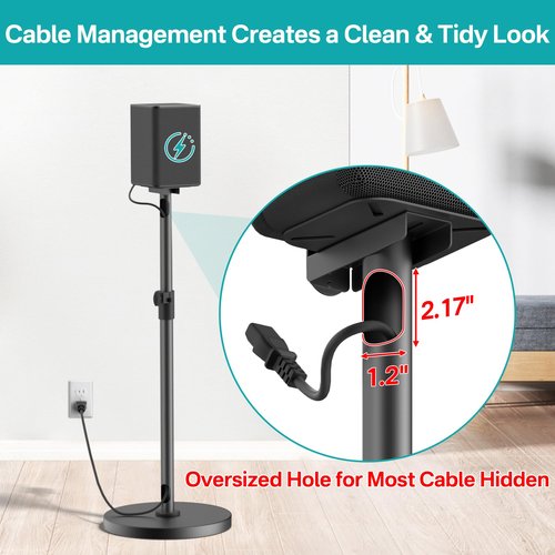 Heavy-Duty Speaker Stands Pair for LG Speaker Stands with LG Soundbar Mount - Height Adjustable Floor Speaker Stands for LG Surround Sound Speaker Stands SPQ8-S S95QR 578S1-S S78S2-S S65S3-S S55TR