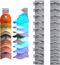 Skiennix Hat Organizer - Wall-Mounted Rack for 20 Baseball Caps | Strong Adhesive & Multi-Use Design (Grey)
