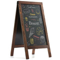 DAHAPYBOO Sandwich Board 48"x24" Solid Pine Wood Rustic Brown