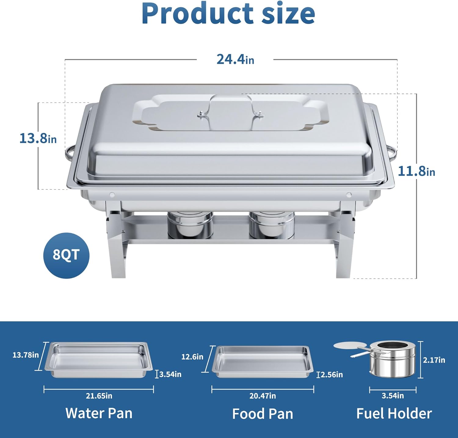 ROTTAY Chafing Dishes Set - Premium Buffet Warmers with Lids for Catering | Food Serving Solutions