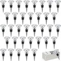 36 Pieces Crystal Wine Bottle Stopper Wine Stoppers Reusable Diamond Plug Beverage Corks Decorative Stopper Kits with Individual Present Box for Parties Wedding