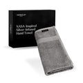 Miracle Made Soft Hand Towel, Long-Staple Silver-Treated Cotton Fabric – Fade Resistant, Highly Absorbent, Quick-Drying Cloth, Stone