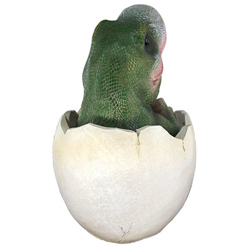Design Toscano QM2728000 Baby Tyrannosaurus Rex Dino Egg Statue,Full Color