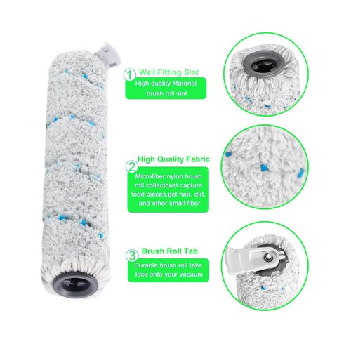 2 Pack Replacement 2787 Multi Surface Brush Roll for Bissell, Brush Replacement Parts For Bissell CrossWave Cordless Max Series 2554 2590 2593 2596 Vacuum, Replace for Bisell Part# 1618368.