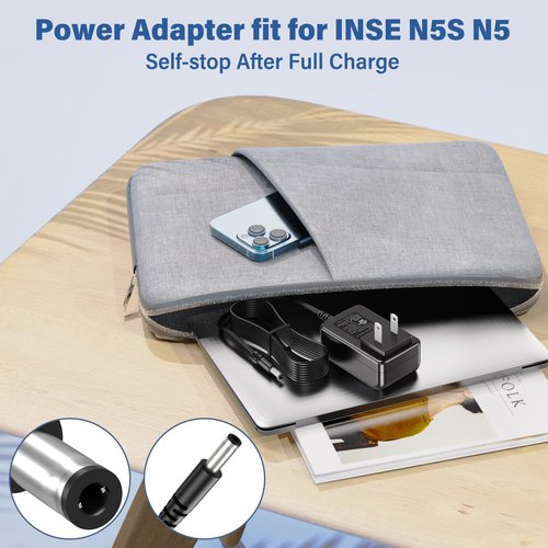 Stick Vacuum Cleaner Charger Fit for INSE N5S N5 Power Cord AC Adapter Replacement for INSE N5S Cordless 6-in-1 Rechargeable Stick Vacuum N670 N570 N660 N500 N550 N560 V70 N600 Charging Plug Cable