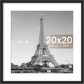 Upsimples 20x20 Picture Frame - Versatile Display for 16x16 Photos with Mat | Black, 1 Pack