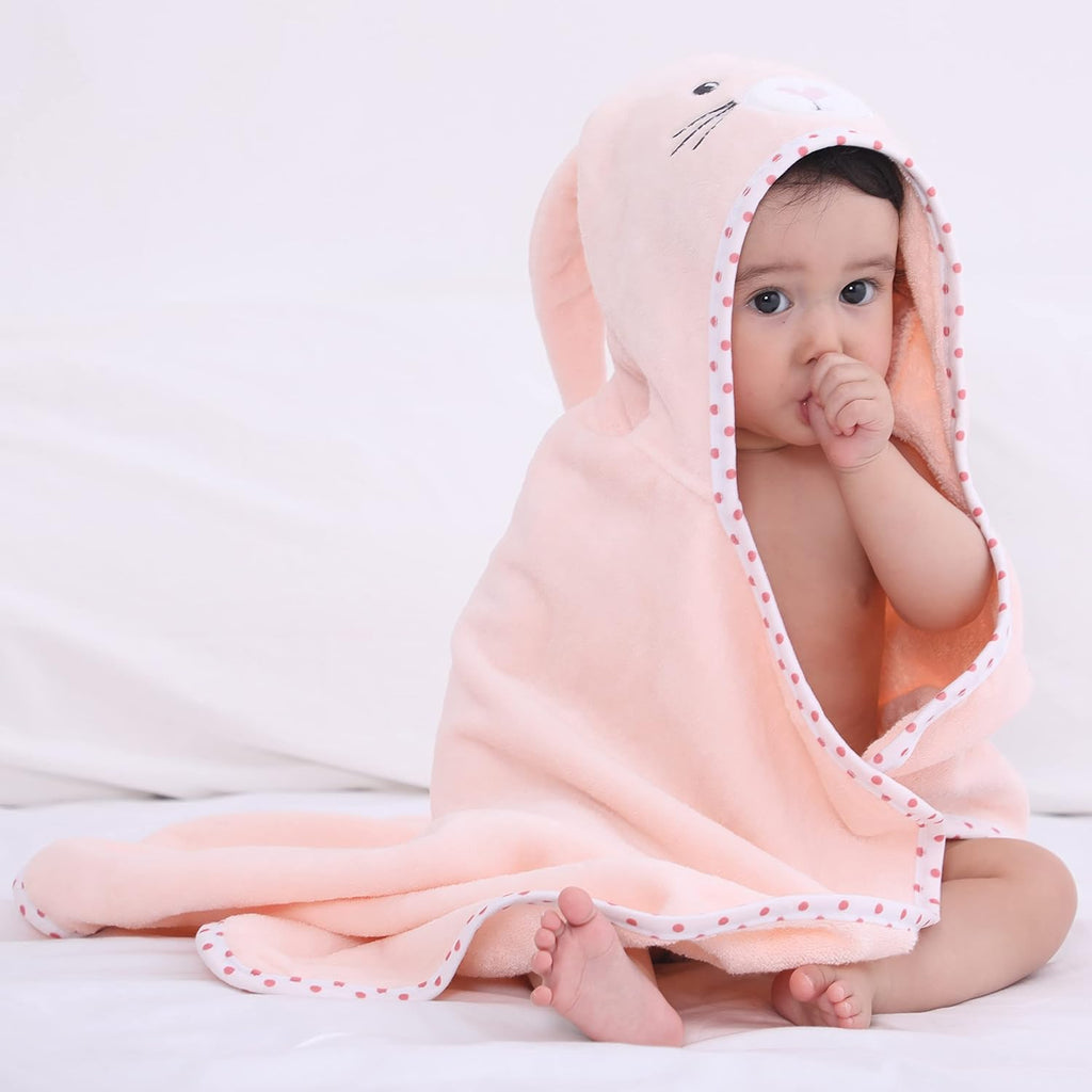 TBEZY Baby Hooded Towel - Ultra Soft Thick Cotton with Unique Bunny Design for Newborns
