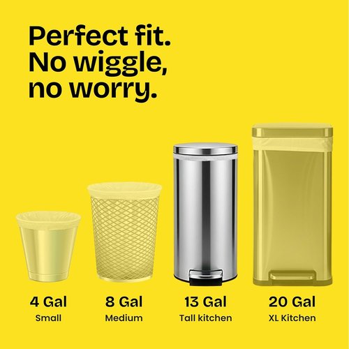 Glad Tall Kitchen Drawstring Trash Bags - Odorshield 13 Gallon White Bags with Febreze Fresh Clean | 110 Count