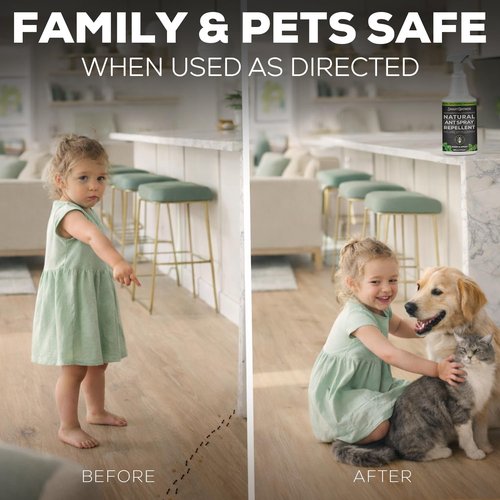 Natural Ant Spray by [Brand Name] - Fast-Killing & Repelling Formula with Peppermint & Cedarwood Oil - 16oz Pet & Family Safe