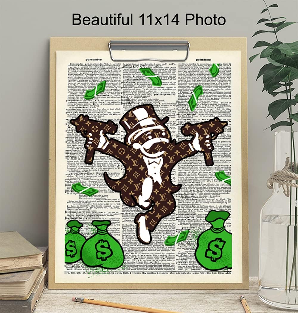Urban Street Art Graffiti Wall Art Print by Fashion | Cool Upcycled Dictionary Poster for Home Decor - 8x10 Unframed