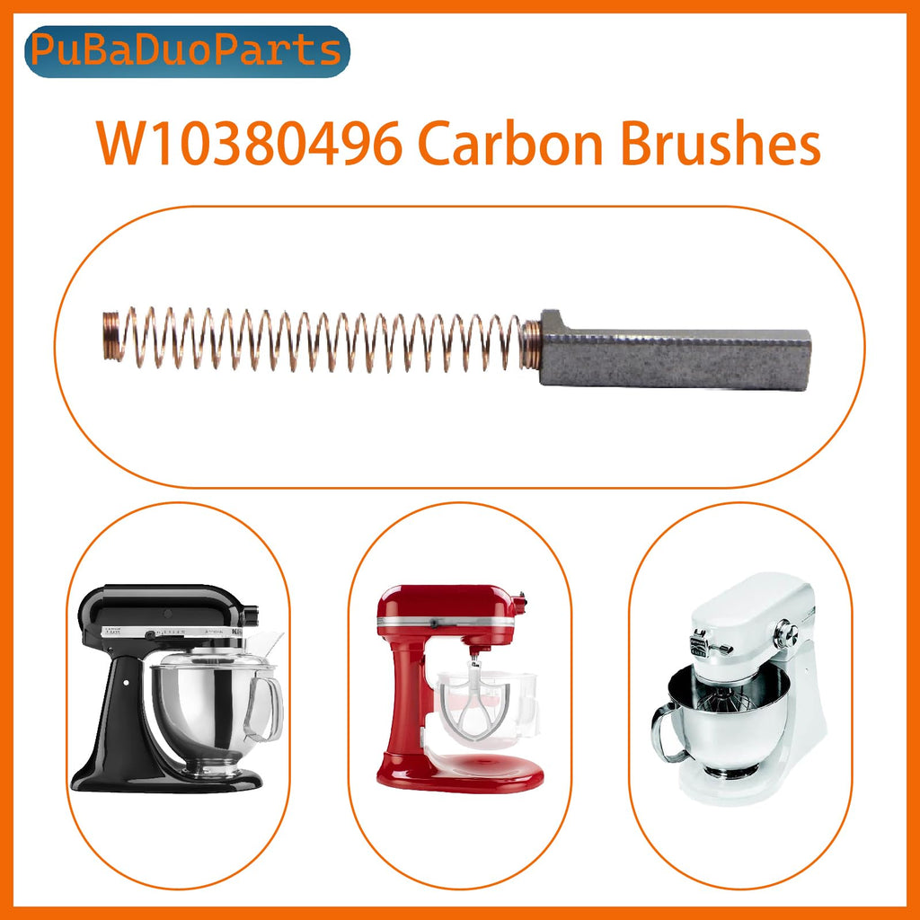 【4-Pack】W10380496 Mixer Carbon Motor Brushes for Kit-chenAid Stand Mixers - Compatible with W10260958, AP5178083, PS3495098, WPW10380496, 9706416, K45, K5, KSM150, KSM90
