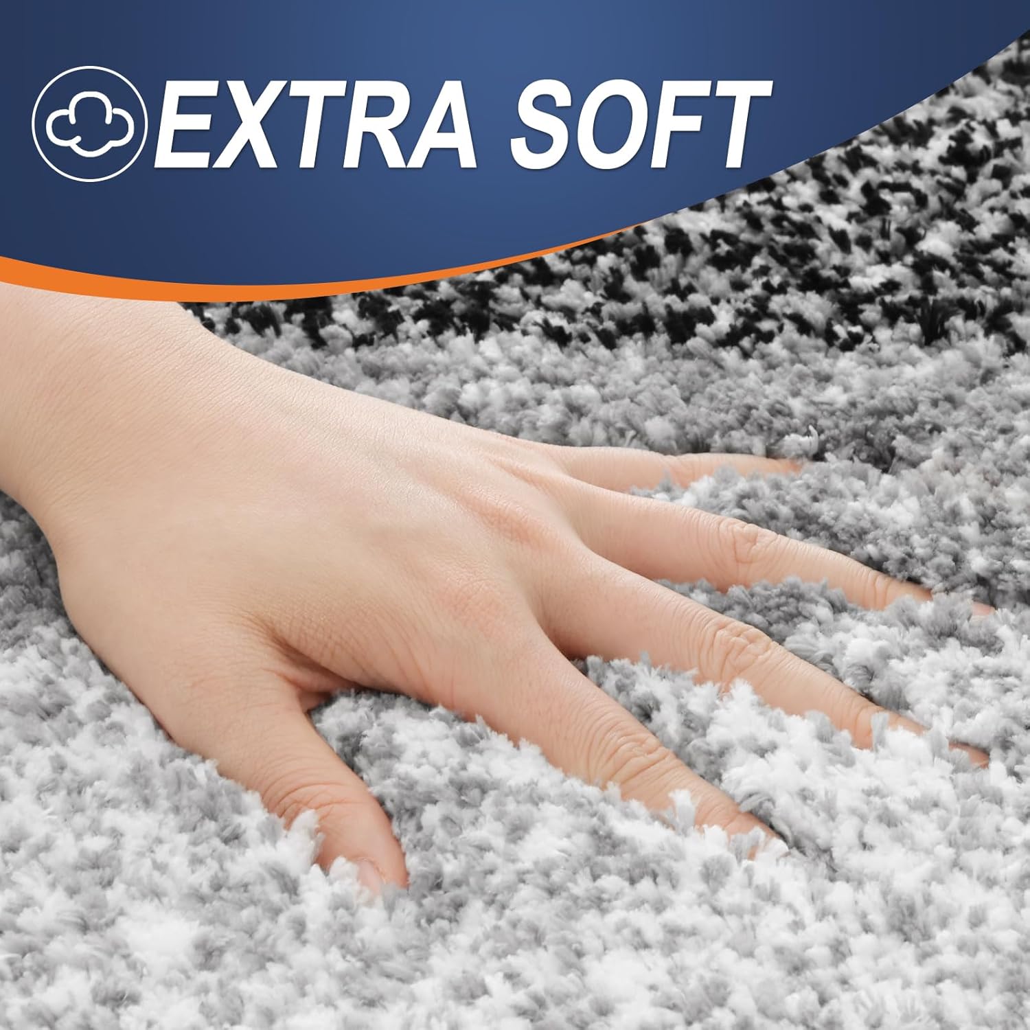 OLANLY Large Bathroom Rugs - Extra Soft Microfiber Mat 47x32 | Quick Dry & Machine Washable, Black