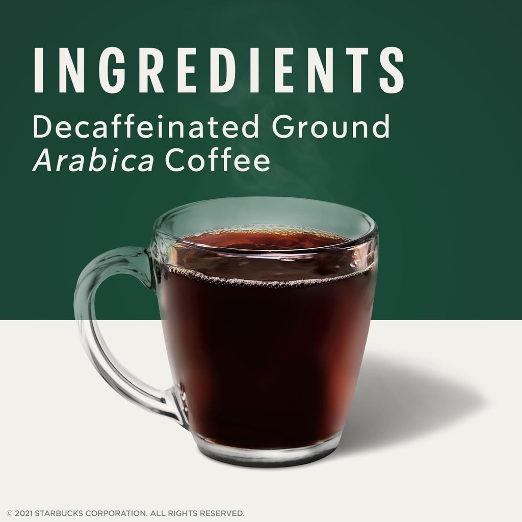 Starbucks Ground Coffee - Decaf Pike Place Roast | Medium Roast, 100% Arabica, 3 Bags (12 oz Each)