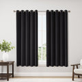 ChrisDowa Blackout Curtains - Extra Wide Thermal Insulated Grommet Panels for Bedroom | 70 x 63 Inch, Black