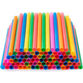 Snowfall 100 Pcs Boba Straws Disposable Jumbo Straw 11 mm Wide Plastic Drinking Straws, Large Colorful Fat Straws Bulk For Bubble Tea,Smoothie,Milkshakes& Cold Beverages