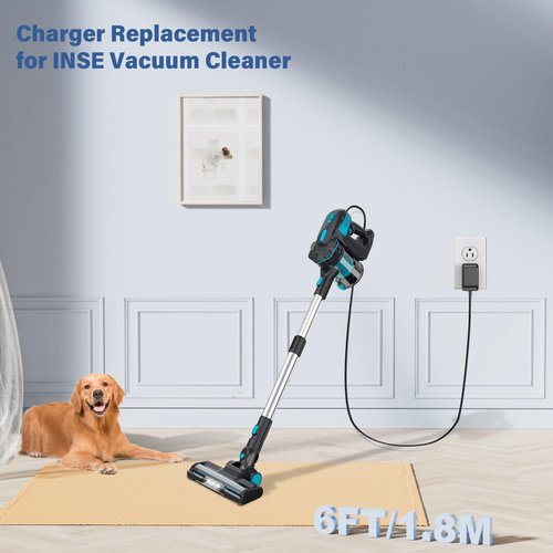 Stick Vacuum Cleaner Charger Fit for INSE N5S N5 Power Cord AC Adapter Replacement for INSE N5S Cordless 6-in-1 Rechargeable Stick Vacuum N670 N570 N660 N500 N550 N560 V70 N600 Charging Plug Cable