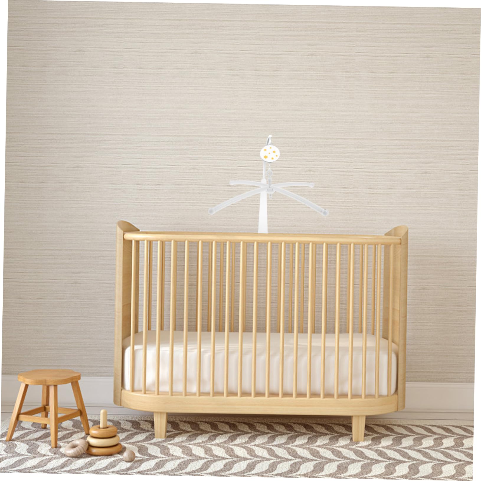 CIYODO Baby Crib Mobile Arm and Bed Bell Holder for Bassinet Toys Hanging Rack DIY Music Toy Decoration for Nursery