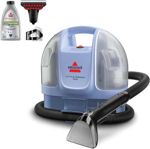 BISSELL Little Green Mini Portable Carpet Cleaner - HydroRinse Tool & Tough Stain Tool | Limited Edition Lake Color
