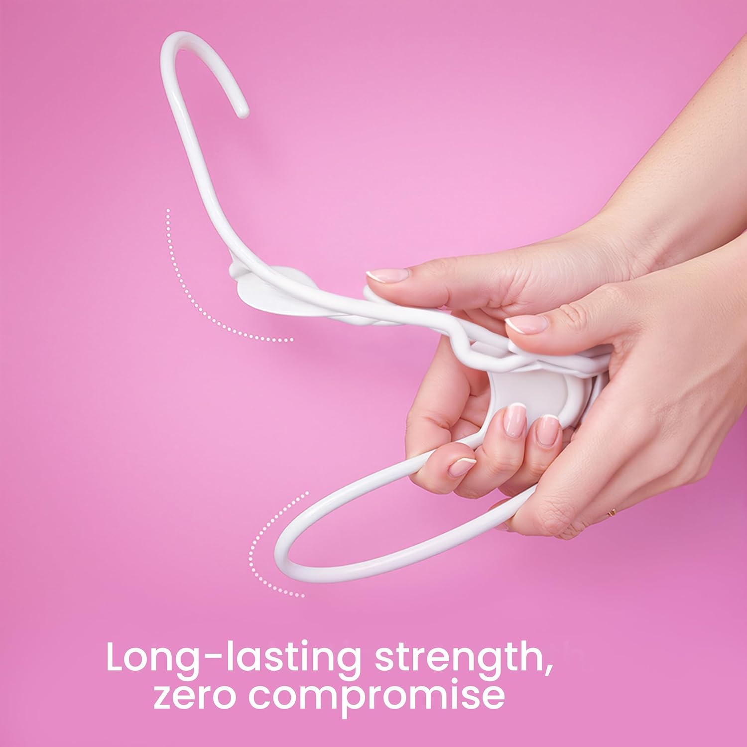Utopia Home Plastic Hangers 100 Pack - Durable Space-Saving Clothes Hangers - White Closet Organizers
