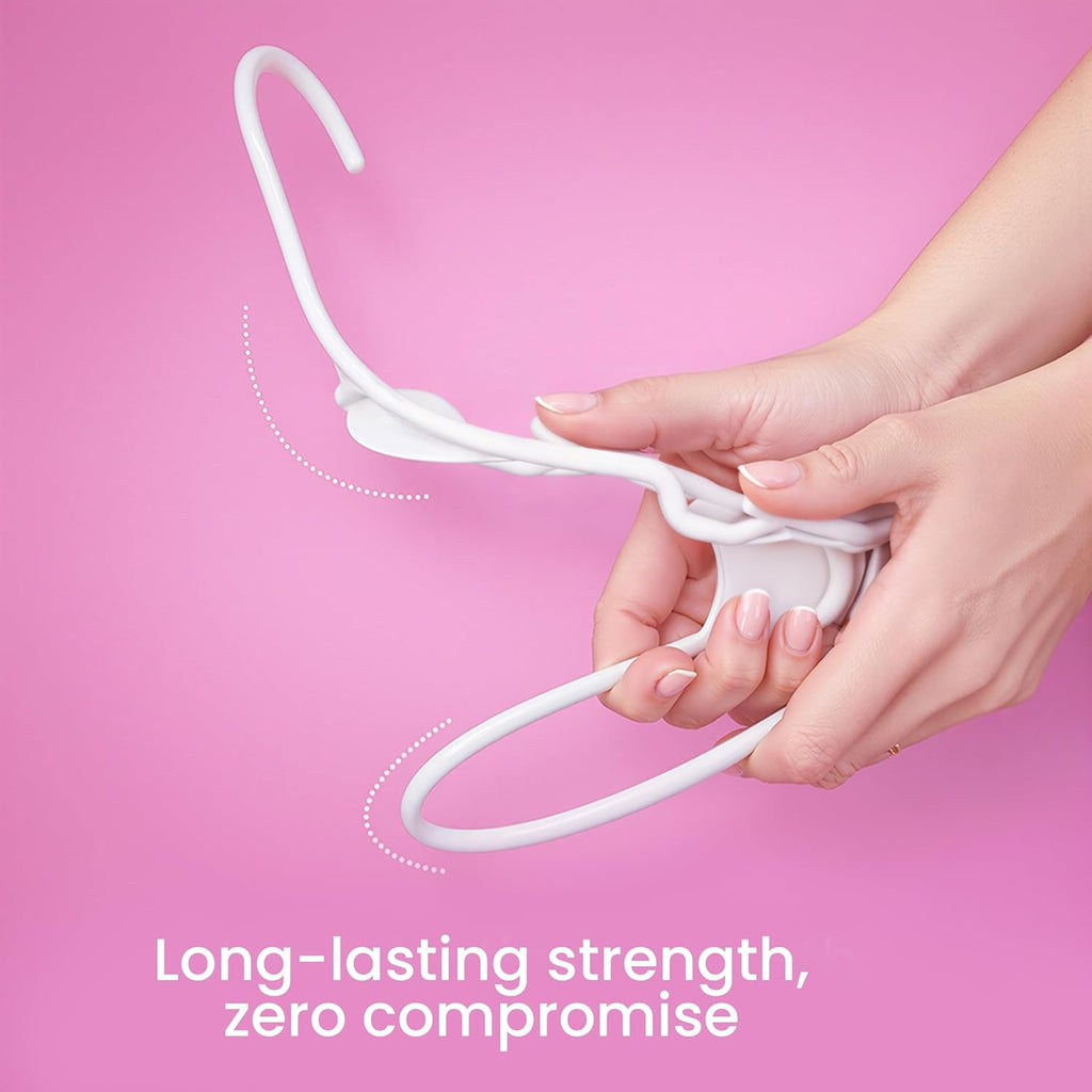 Utopia Home - Plastic Hangers 50 Pack - Durable Space-Saving Closet Organizers | Essential for Apartments & Dorms (White)