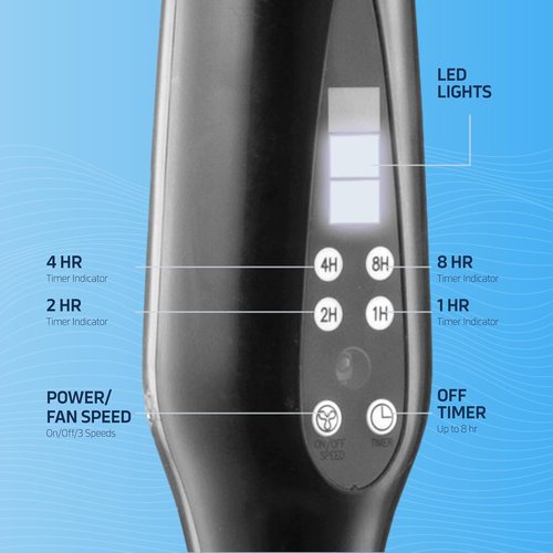 NEXAIR 16-Inch Oscillating Pedestal Fan - Quiet Operation, Remote Control, Adjustable Height | Ideal for Office & Living Room