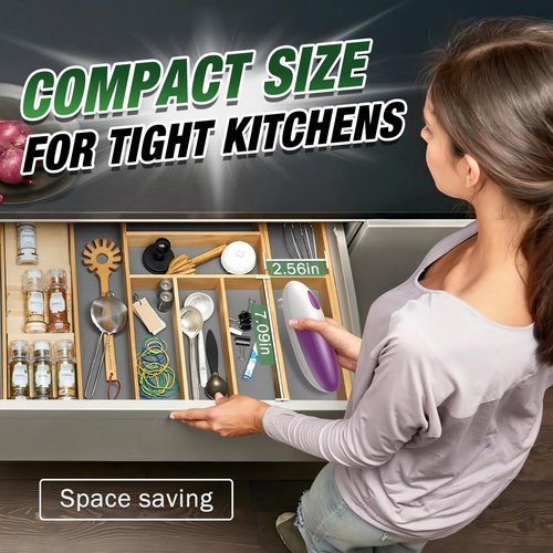 Electric Can Opener, One Press Start/Stop, Automatic Can Opener with Smooth Edge, Hands Free, Battery Powered, Electric Can Openers for kitchen, Can Openers for Seniors with Arthritis