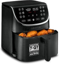 Gourmia Air Fryer - 7 Qt Large Capacity with LED Display & 12 One-Touch Presets | Nonstick Basket & Crisper Tray, Black