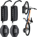 BYHUME Bike Rack | Space-Saving Vertical Wall Mount with 150° Swivel - Holds Up to 66lbs, Easy Install, 2 Pack