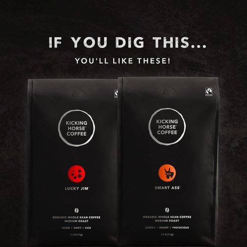 Kicking Horse Coffee | Cliff Hanger Espresso - Medium Roast Whole Bean, 2.2 lb - Certified Organic & Fairtrade