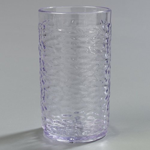 Carlisle FoodService Products Pebble Optic Pebble Tumbler Plastic Tumbler for Restaurants, Catering, Kitchens, Plastic, 11.9 Ounces, Clear, (Pack of 24)