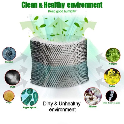 HIFROM Wick Humidifier Filter Replacement for Holmes HM3500, HM3501, HM3600, HM3608, HM3640, HM3641, HM3650, HM3655, HM3655BF, HM3656 Replace HWF75 HWF75CS HWF75PDQ-U - Filter D (8pcs)