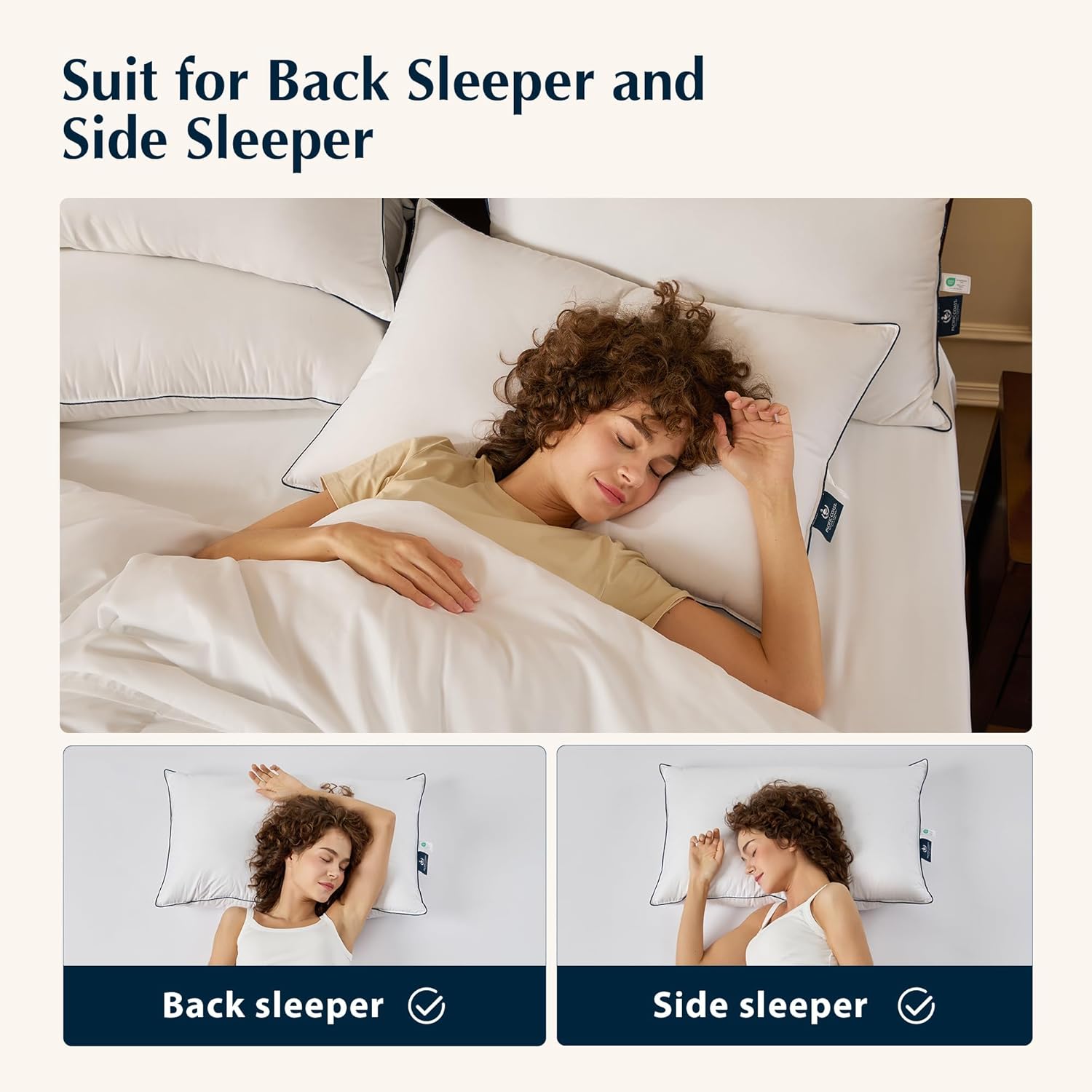 Pacific Coast | Hotel Collection Goose Feather & Down Bed Pillow - Medium Support, Standard Size