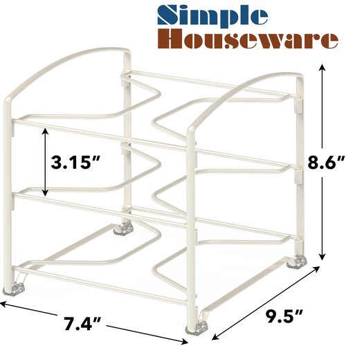 Simple Houseware Kitchen Wrap Organizer Rack, White