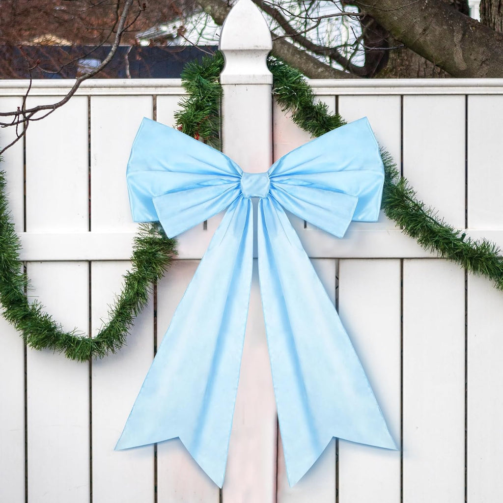 Skiennix Large Blue Coquette Bow - 27.6 x 21.7 Inch Wall Decor for Birthdays & Showers
