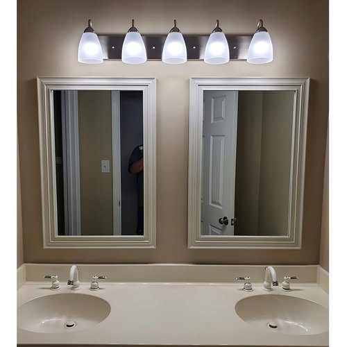 Kira Home Armada 5" Frosted Glass Shades, Replacement Glass, 1-5/8" Fitter Opening for Threaded Medium Base Socket, 5" x 5", 3-Pack