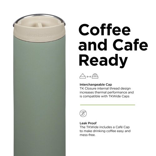 Klean Kanteen 20oz TKWide Insulated Coffee Tumbler with Café Cap - Sea Spray