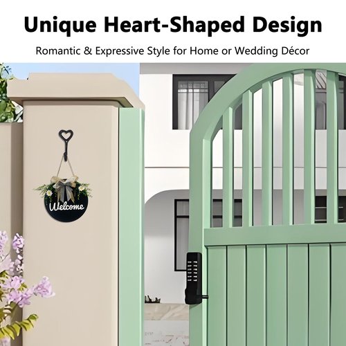 KMYZQDV Heart Ring Hook Cast Iron Wall Hooks for Kitchen Wedding Towel Hangers Cute Love Decorative Hook for Hanging Apron Bath Hat Cap Scarf Bag Coat Purse Cup Garage Decor