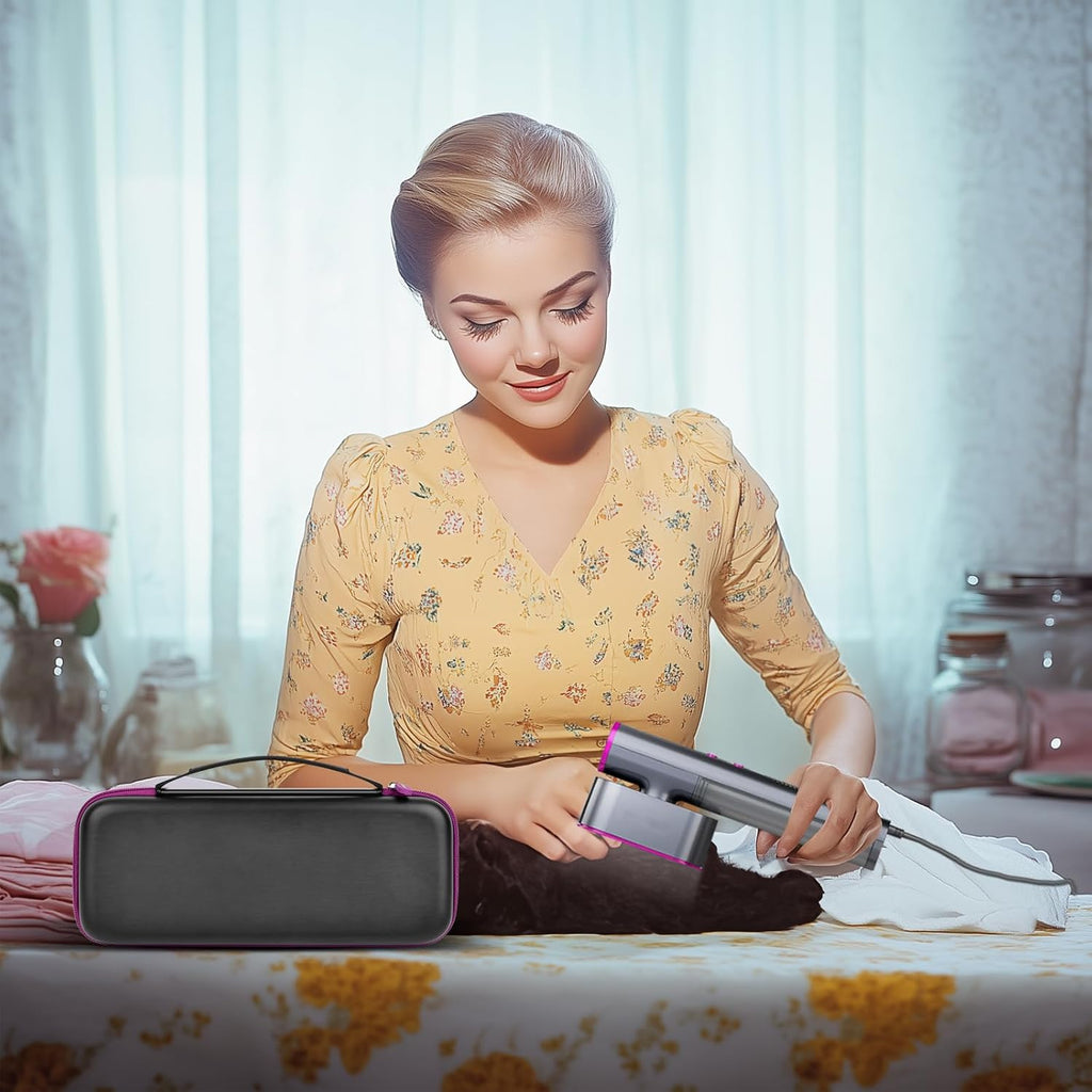 Steamer Case by Jack & Rose - Portable Handheld Iron Storage Bag with Mesh Pocket - Black