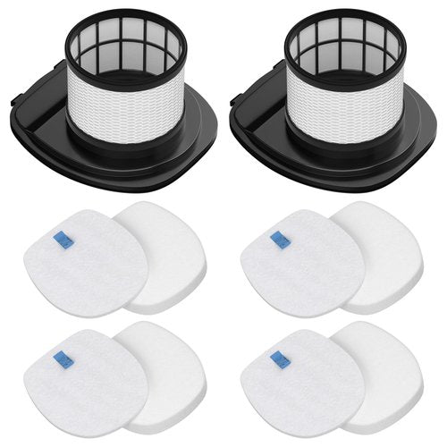 LANROON IX141 Filters Fit for Shark IX141 IX140 IZ140 IX142 IZ140C IZ142 UZ145 IZ141C IX141H WZ140 WZ250 Stick Vacuum, Replace Part 616FJ140 & 617FJ140, 2 Pack Filter 4 Pack Foam & Felt Filter Kit