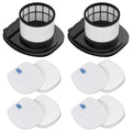 LANROON IX141 Filters Fit for Shark IX141 IX140 IZ140 IX142 IZ140C IZ142 UZ145 IZ141C IX141H WZ140 WZ250 Stick Vacuum, Replace Part 616FJ140 & 617FJ140, 2 Pack Filter 4 Pack Foam & Felt Filter Kit