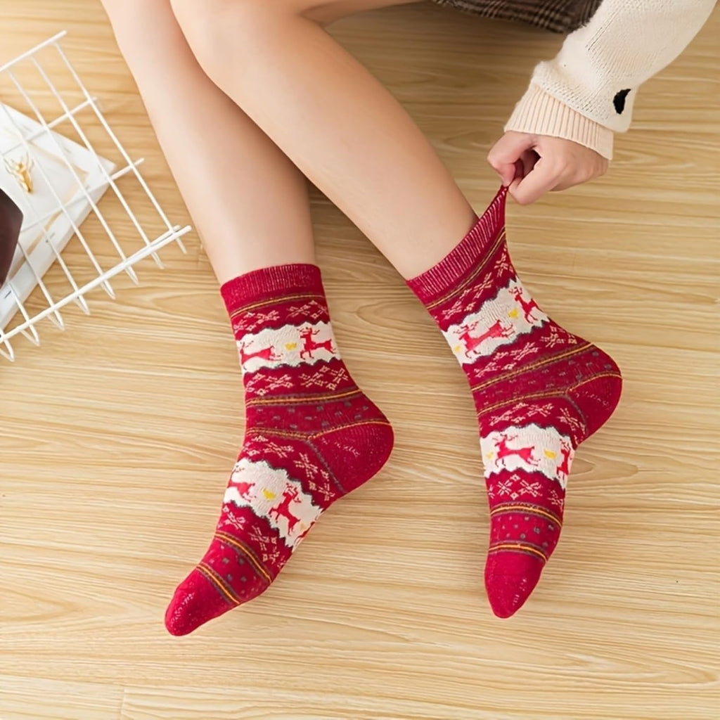 Skiennix Ultra Soft Casual Crew Socks - 5 Pairs of Breathable Comfort for All-Day Wear