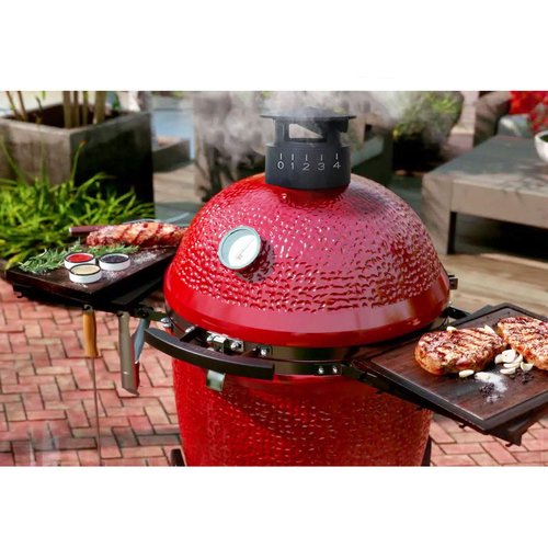 Umbrella Cast Aluminum Cap Fits for Kamado Joe Classic & Big Joe Series ，Replacement for Kamado Joe Dual Function Metal Chimney Top Kamado Joe Replacement Parts