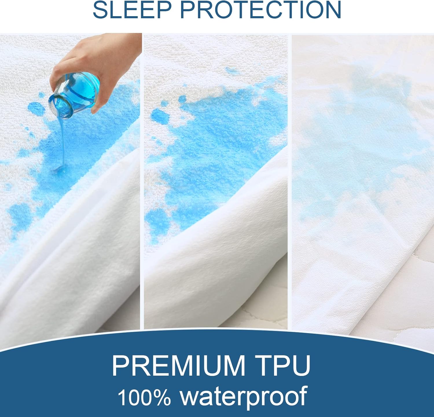 Twin Mattress Protector Waterproof Soft & Breathable Terry, Noiseless Twin Mattress Cover Fitted Sheets up -14'' Mattress Protector for Kids Bed Cover Mattress Pad Protecor Machine Wash