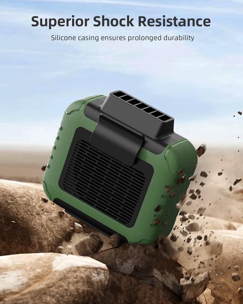 Yeedie Portable Mini Waist Fan Rechargeable with 23H Working Time, 6200 RPM Strong Airflow, 3 Speed Levels, Belt Shirt Fan Clip on Waist Portable Cooling device for Blue Collar,Outdoor Working,Jobsite