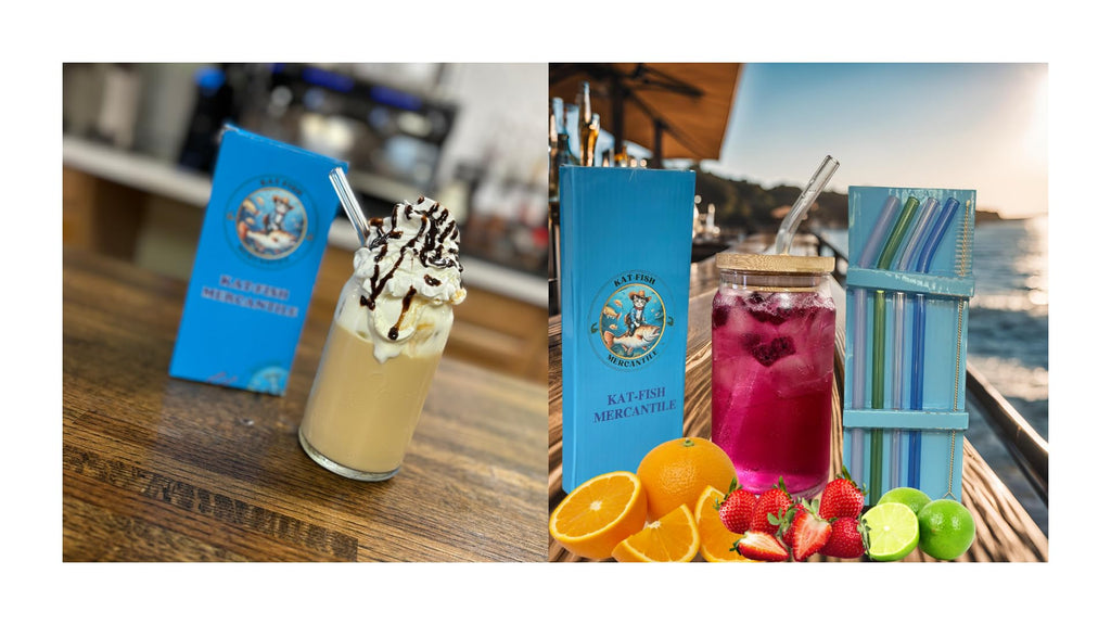 (4) Glass straws, and straw cleaner brush, your new life straw, reusable, Environmentally Friendly, Shatter Resistant Glass, Smooth Texture, Perfect height for Tumblers